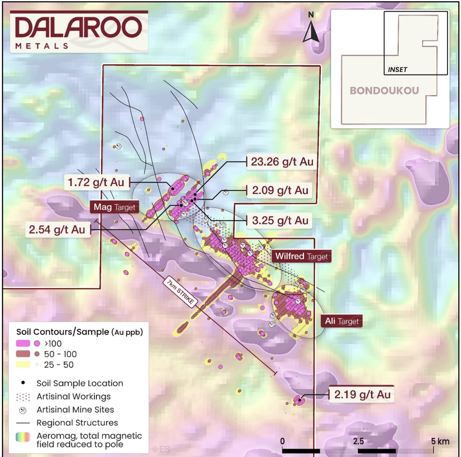 Dalaroo Metals extends Côte d'Ivoire gold corridor to 7km ahead of
